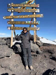 Abs at the summit of Mount Kilimanjaro